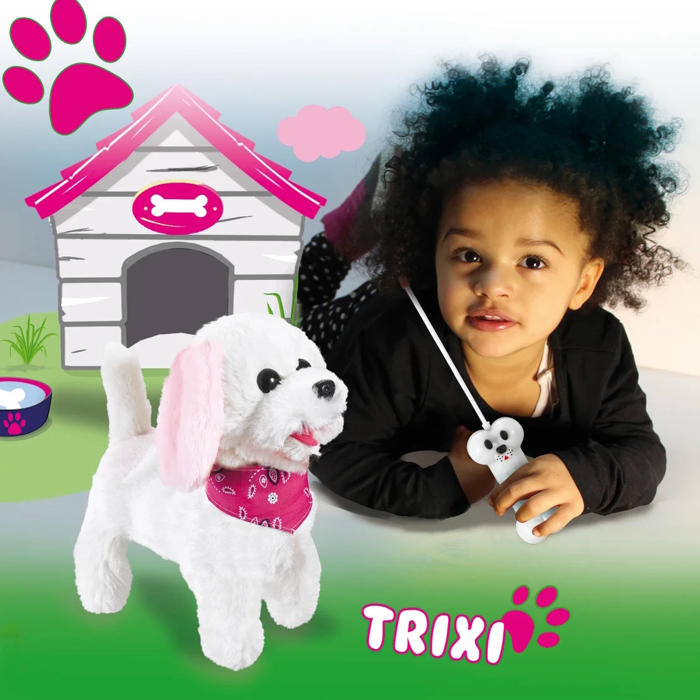 Weitere Ansicht: Jamara - RC Plüschhund Trixi, 27 MHz, Weiss/Rosa