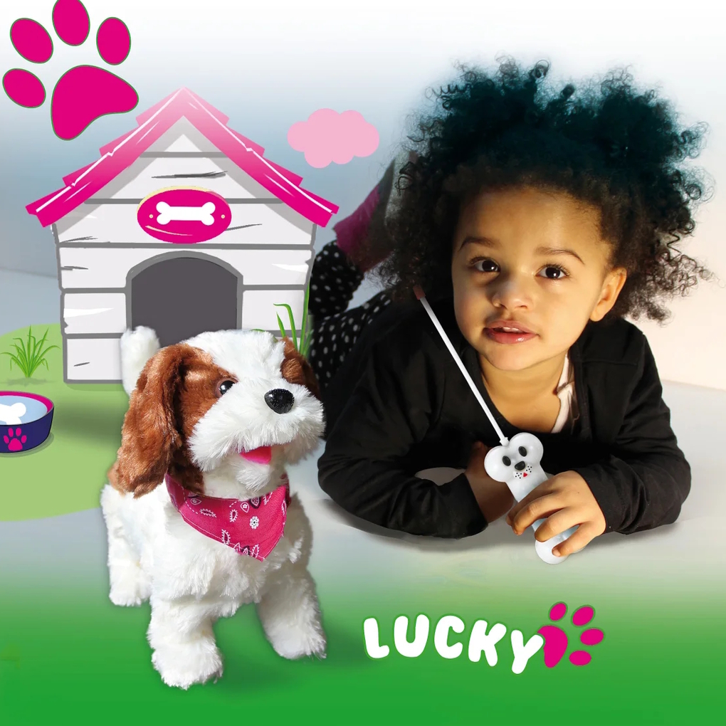 Weitere Ansicht: Jamara - RC Plüschhund Lucky, 27 MHz, Weiss/Braun