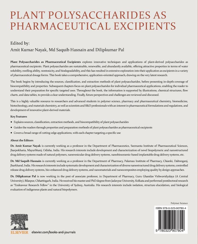 Weitere Ansicht: Plant Polysaccharides as Pharmaceutical Excipients