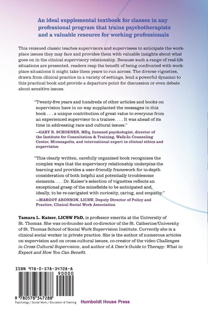 Weitere Ansicht: Supervisory Relationships | Tamara L Kaiser