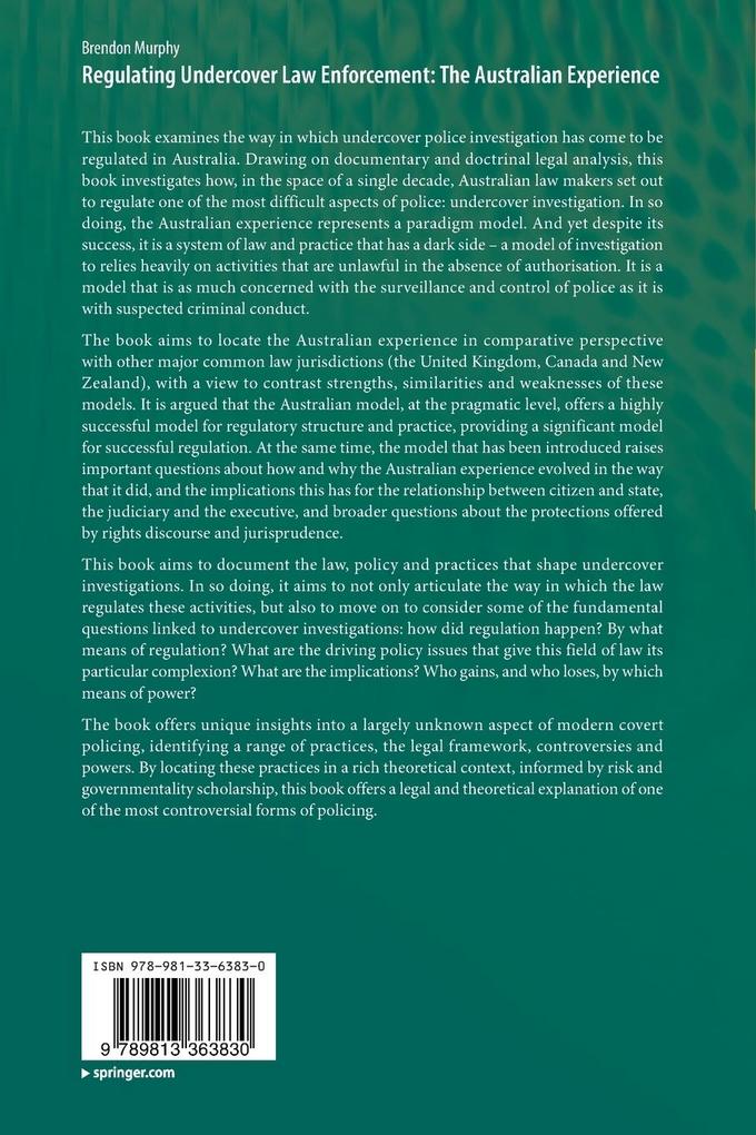 Weitere Ansicht: Regulating Undercover Law Enforcement: The Australian Experience | Brendon Murphy