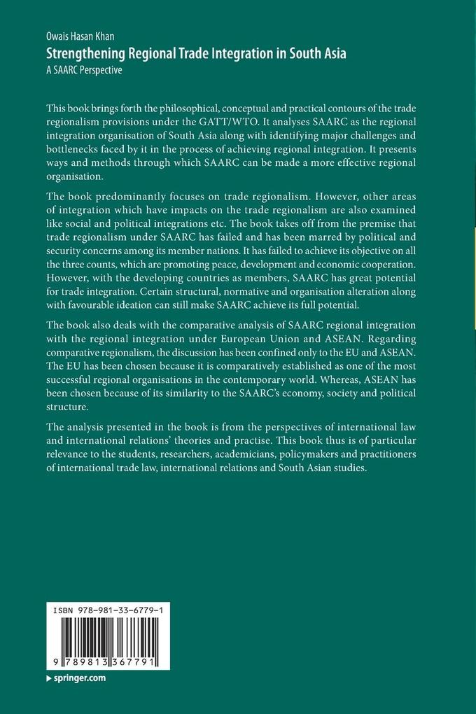 Weitere Ansicht: Strengthening Regional Trade Integration in South Asia | Owais Hasan Khan