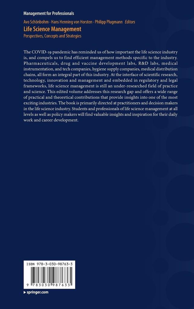 Weitere Ansicht: Life Science Management