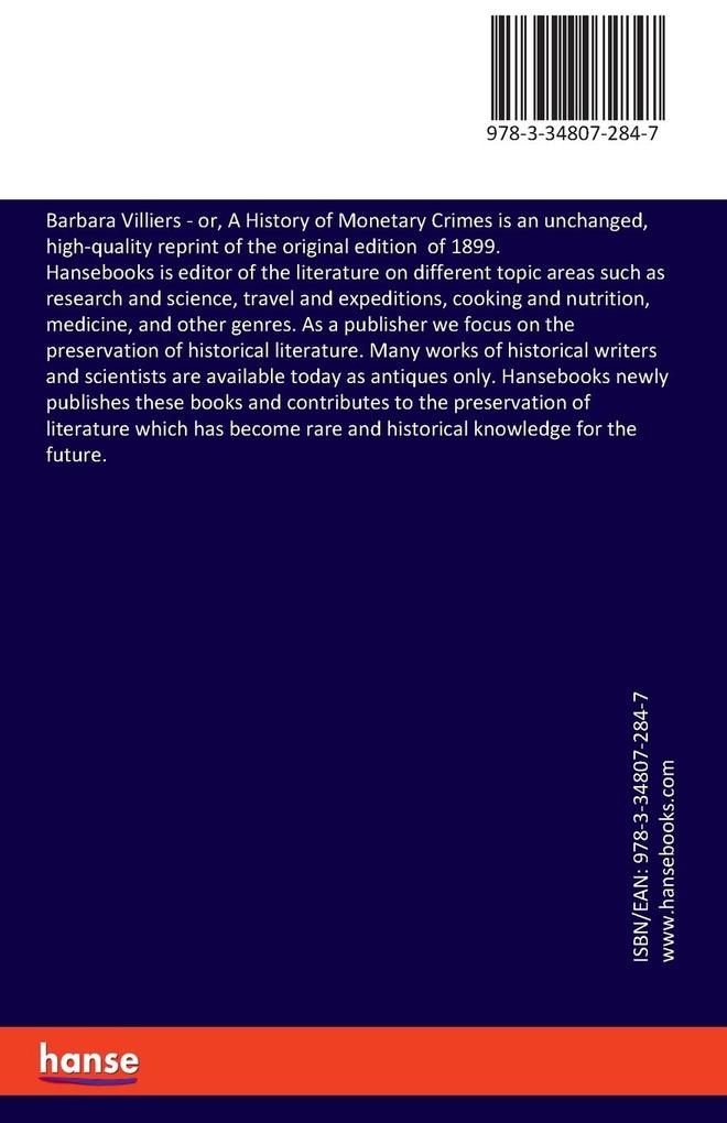Weitere Ansicht: Barbara Villiers | Alexander Del Mar
