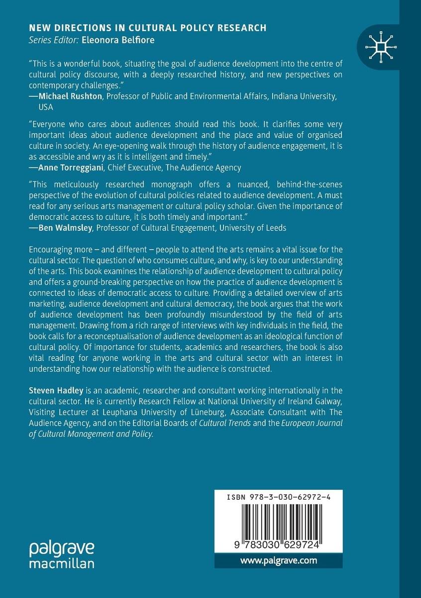 Weitere Ansicht: Audience Development and Cultural Policy | Steven Hadley