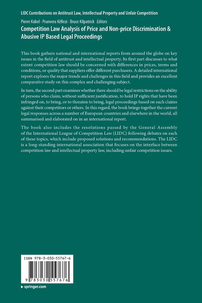 Weitere Ansicht: Competition Law Analysis of Price and Non-price Discrimination & Abusive IP Based Legal Proceedings