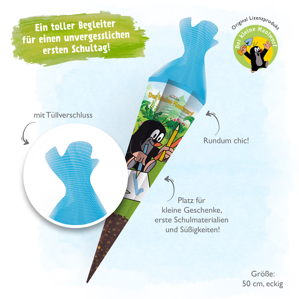 Weitere Ansicht: Trötsch Maulwurf Schultüte 50 cm