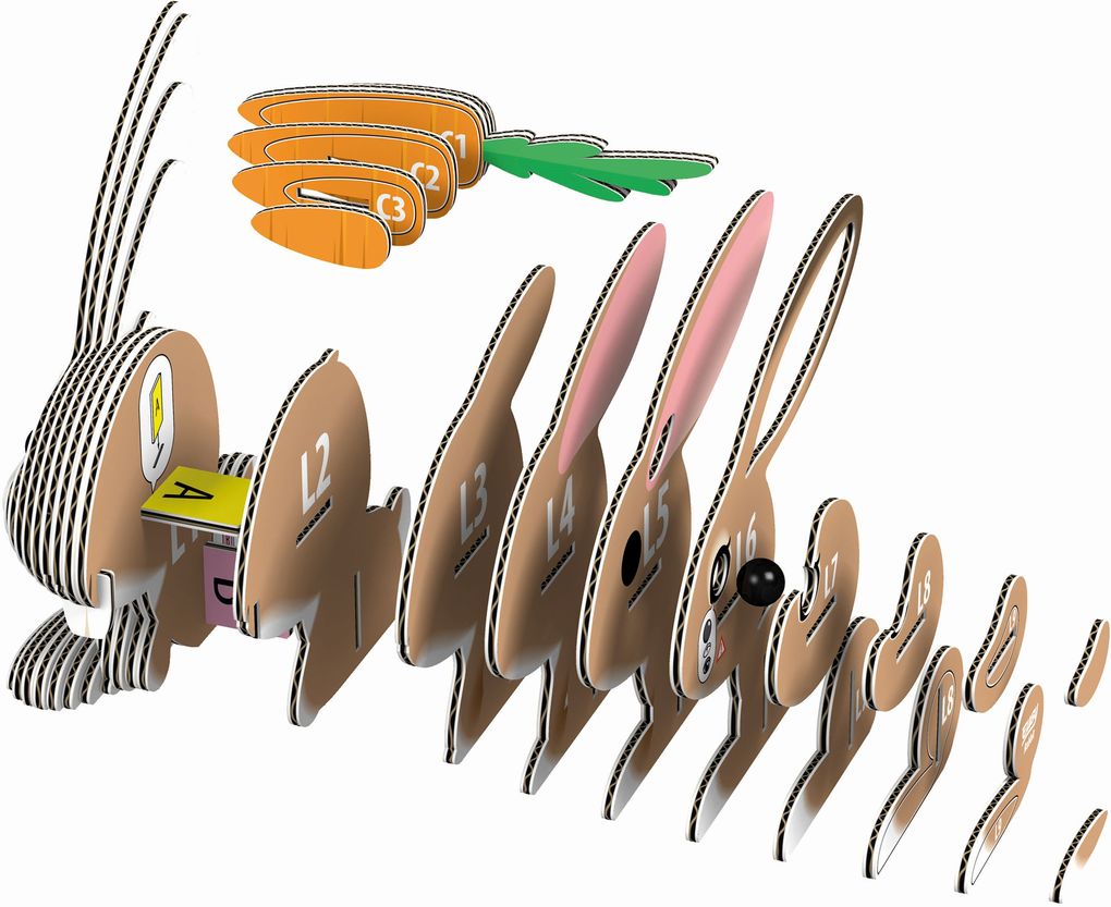 Weitere Ansicht: Eugy - 3D Bastelset Hase