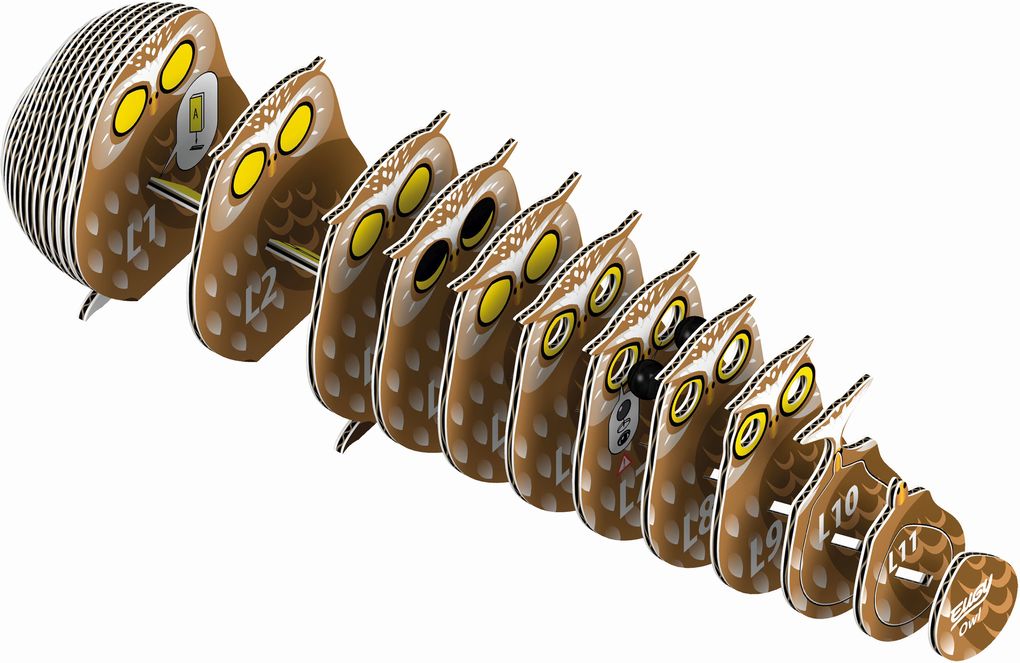 Weitere Ansicht: EUGY - 3D Bastelset Eule