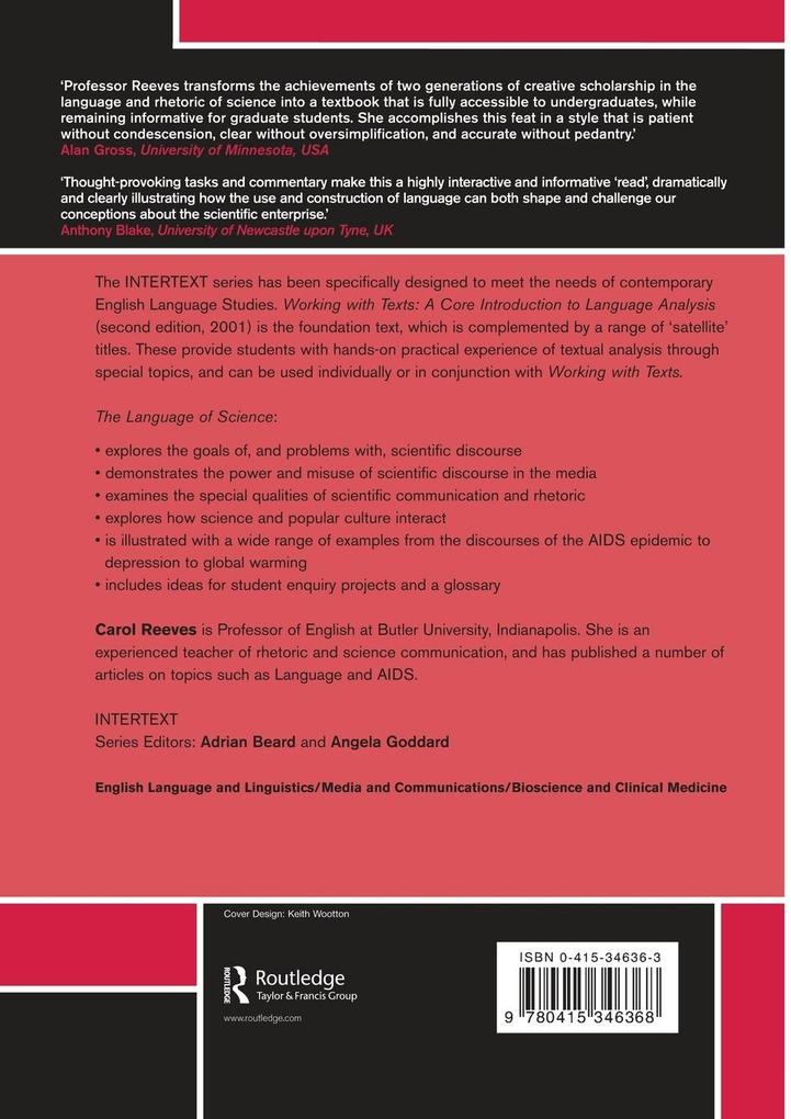 Weitere Ansicht: The Language of Science | Carol Reeves