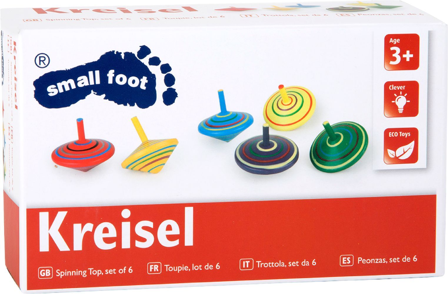 Produktbild: Holzkreisel gestreift