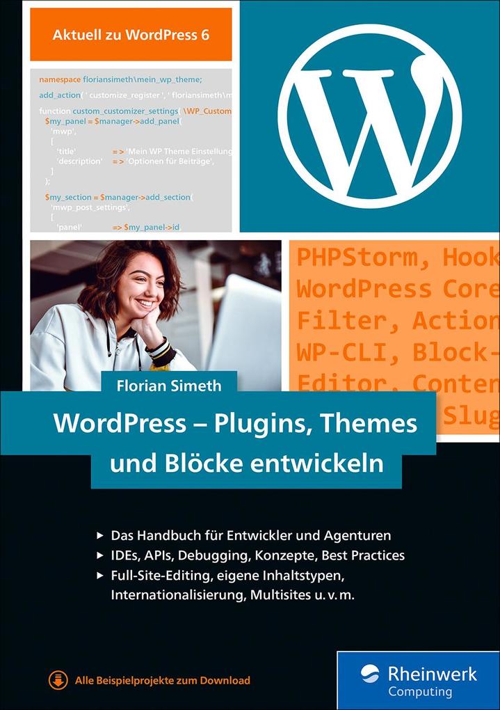 Produktbild: WordPress - Plugins, Themes und Blöcke entwickeln | Florian Simeth