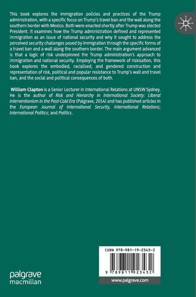 Weitere Ansicht: Immigration, Risk, and Security Under the Trump Administration | William Clapton