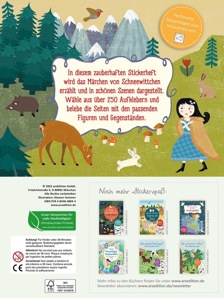 Weitere Ansicht: Mein Lieblingsmärchen-Stickerbuch - Schneewittchen