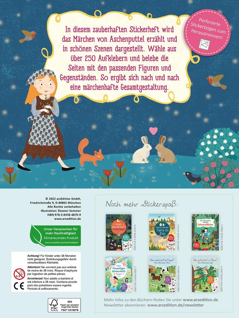 Weitere Ansicht: Mein Lieblingsmärchen-Stickerbuch Aschenputtel