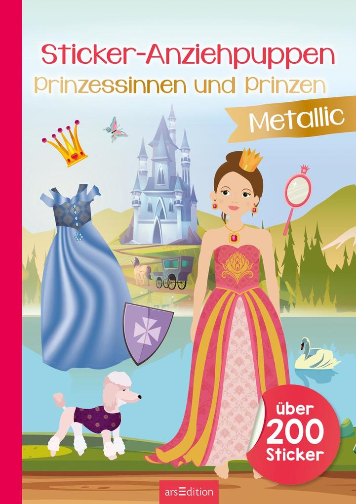 Weitere Ansicht: Sticker-Anziehpuppen Metallic - Prinzessinnen und Prinzen