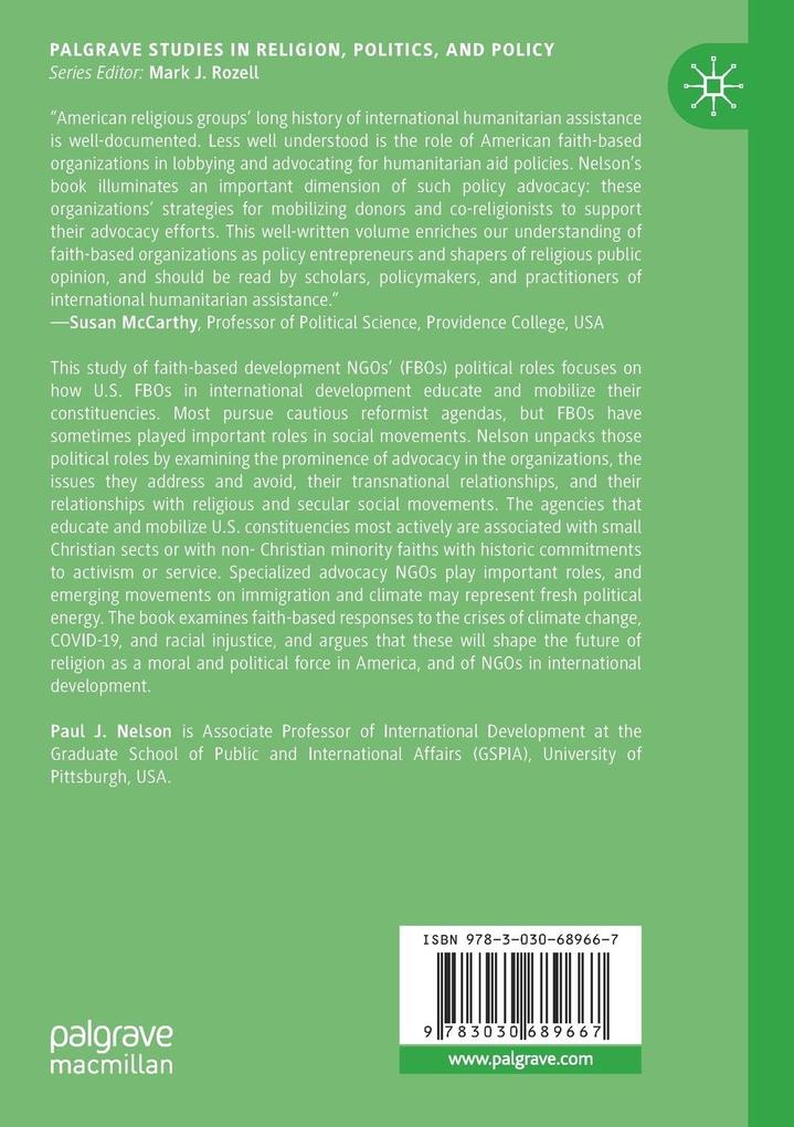 Weitere Ansicht: Religious Voices in the Politics of International Development | Paul J. Nelson
