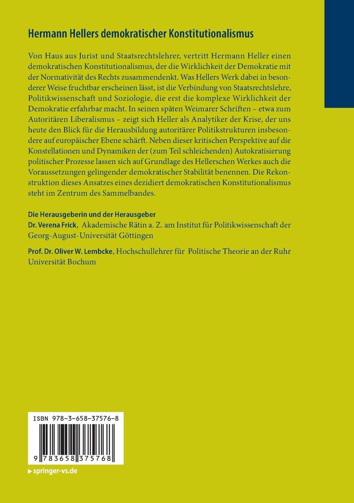 Weitere Ansicht: Hermann Hellers demokratischer Konstitutionalismus