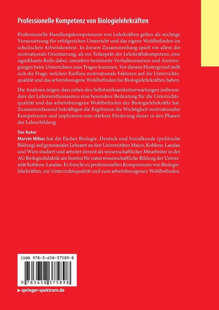 Weitere Ansicht: Professionelle Kompetenz von Biologielehrkräften | Marvin Milius