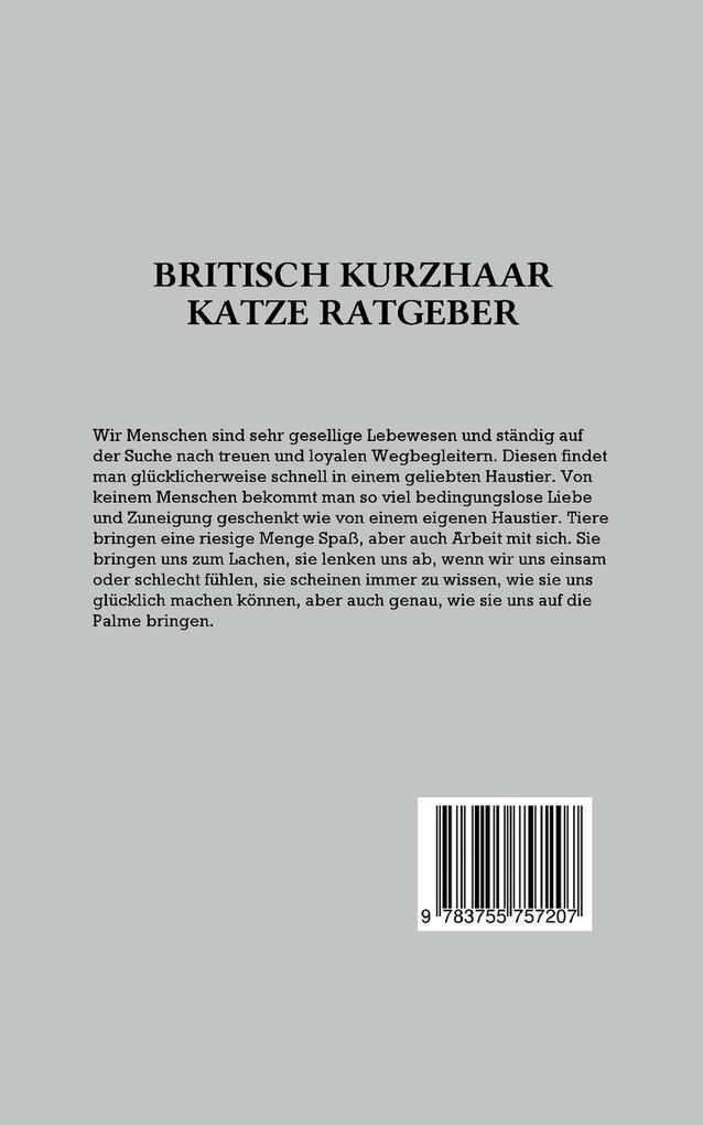 Weitere Ansicht: Britisch Kurzhaar Katze Ratgeber | Alexander Wendland