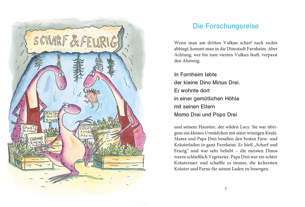 Weitere Ansicht: Erst ich ein Stück, dann du - Minus Drei und die wilde Lucy - Der große Vulkan-Wettkampf | Ute Krause