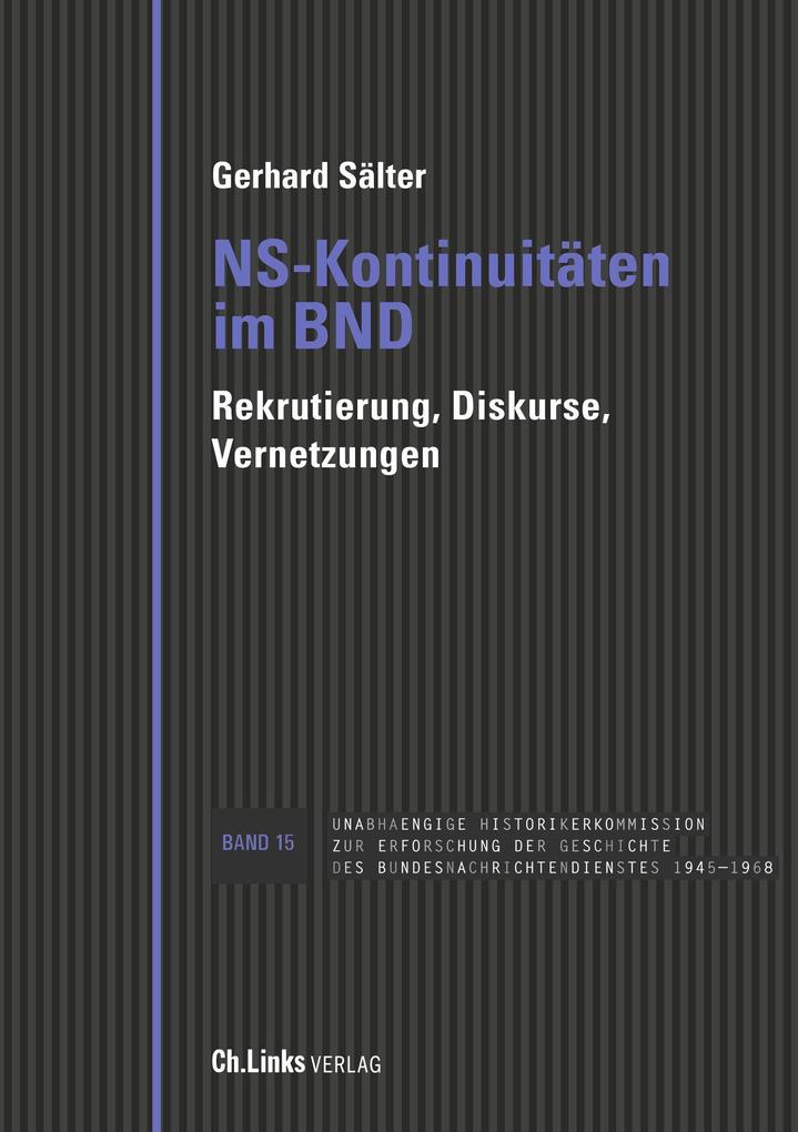Produktbild: NS-Kontinuitäten im BND | Gerhard Sälter