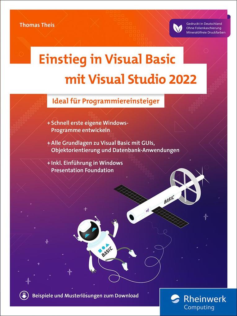 Produktbild: Einstieg in Visual Basic mit Visual Studio 2022 | Thomas Theis