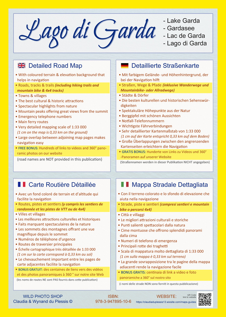 Weitere Ansicht: Gardasee - Lago di Garda (Maßstab 1:33.000) | Claudia Du Plessis, Wynand Du Plessis