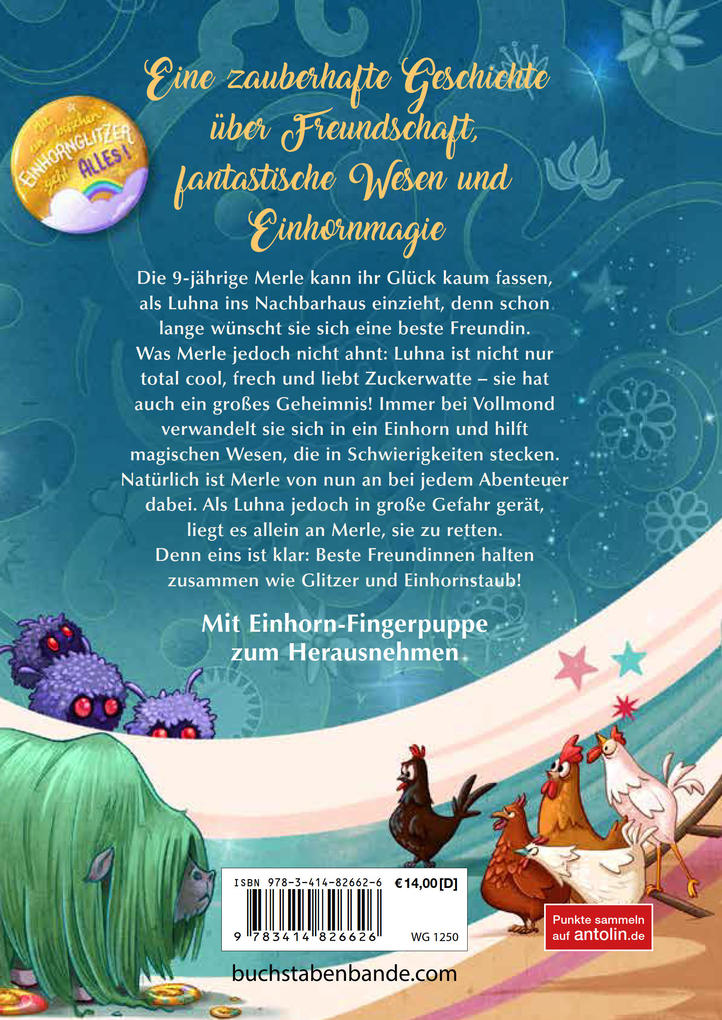 Weitere Ansicht: Zwei wie Glitzer und Einhornstaub - Meine Freundin mit dem großen Geheimnis. | Amelie Benn