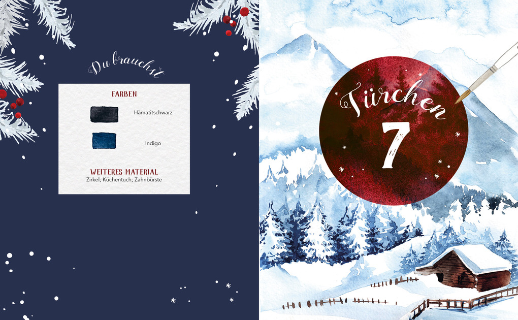 Weitere Ansicht: Mein Adventskalender-Buch: Winter-Watercolor-Land | Laura Stahlmann, Silvia Muchwitsch, Jowita Marczuk, Elisa Peth, Jana Wind