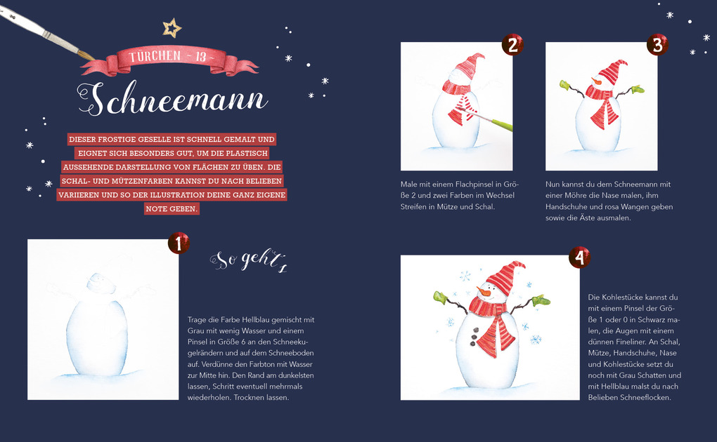 Weitere Ansicht: Mein Adventskalender-Buch: Winter-Watercolor-Land | Laura Stahlmann, Silvia Muchwitsch, Jowita Marczuk, Elisa Peth, Jana Wind