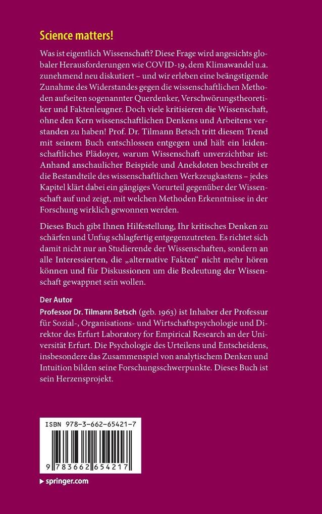 Weitere Ansicht: Science matters! | Tilmann Betsch