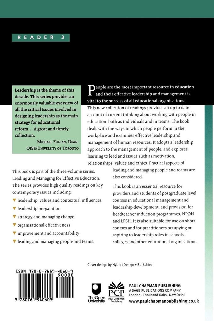 Weitere Ansicht: Leading People and Teams in Education