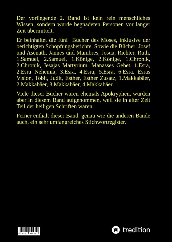 Weitere Ansicht: 2. Band von Neuaufbau der Urbibel | Herausgeber