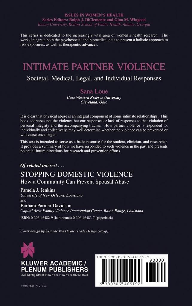 Weitere Ansicht: Intimate Partner Violence | Sana Loue