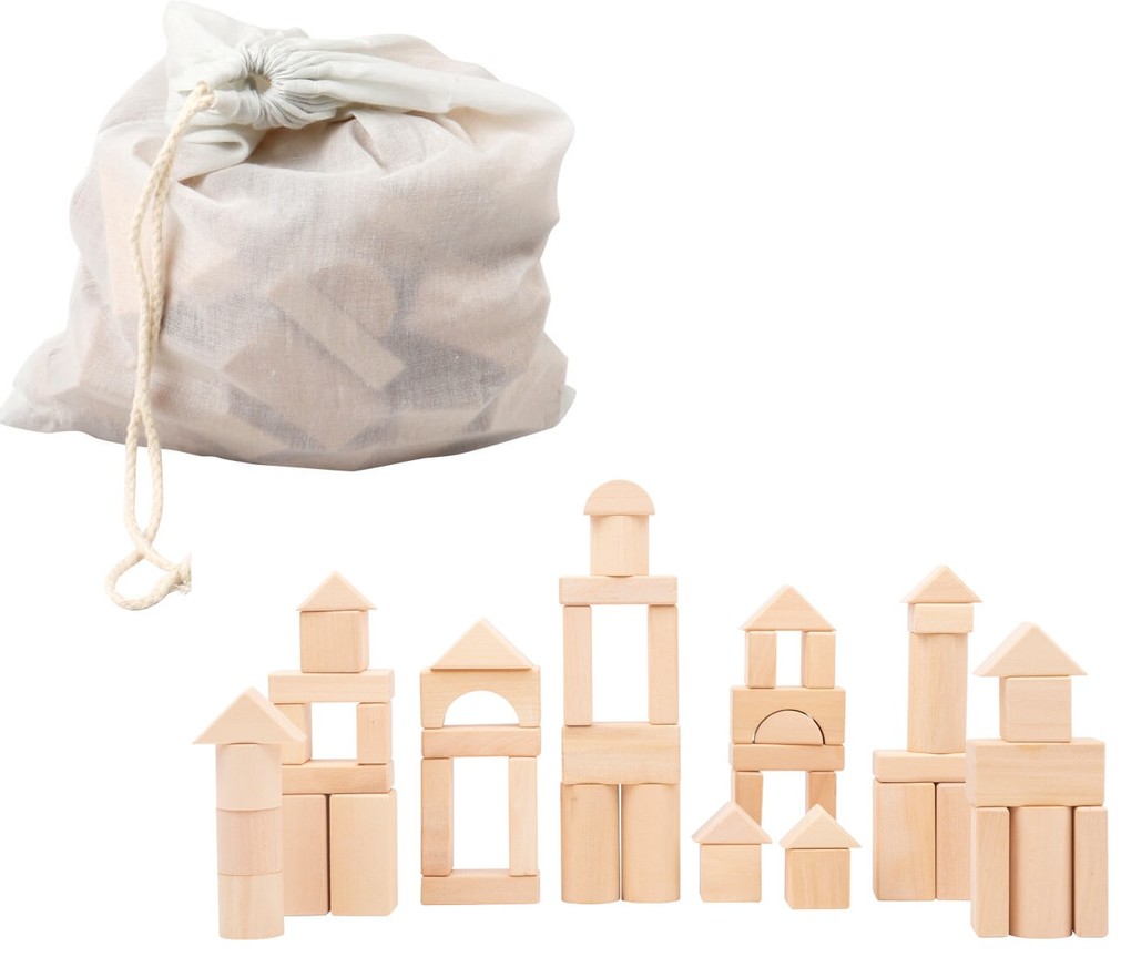 Produktbild: Holzbausteine Natur 50er-Pack im Beutel