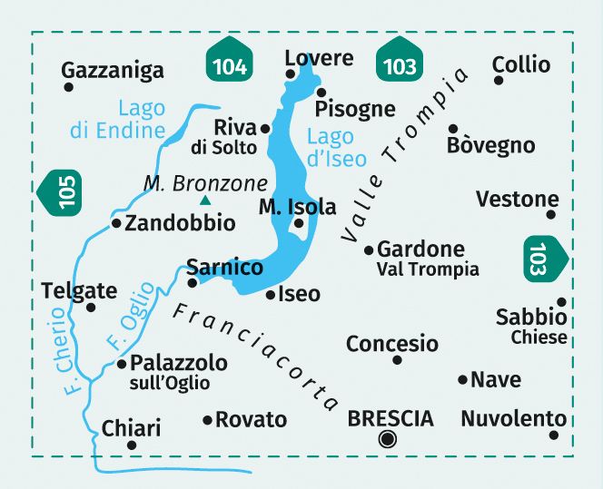 Weitere Ansicht: KOMPASS Wanderkarte 106 Lago d'Iseo, Valle Trompia, Franciacorta 1:50.000