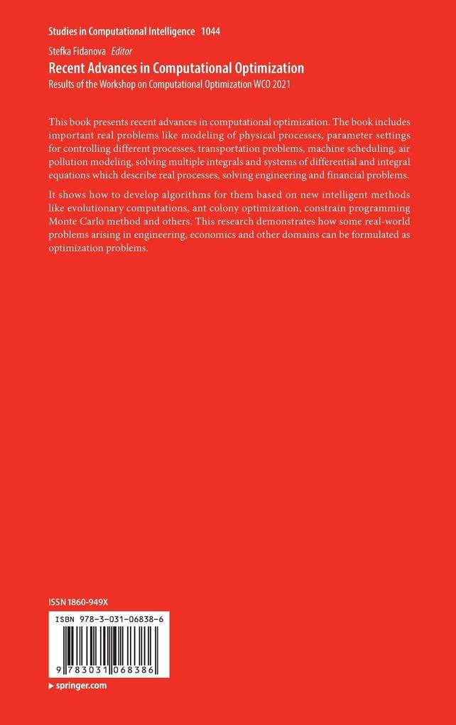 Weitere Ansicht: Recent Advances in Computational Optimization