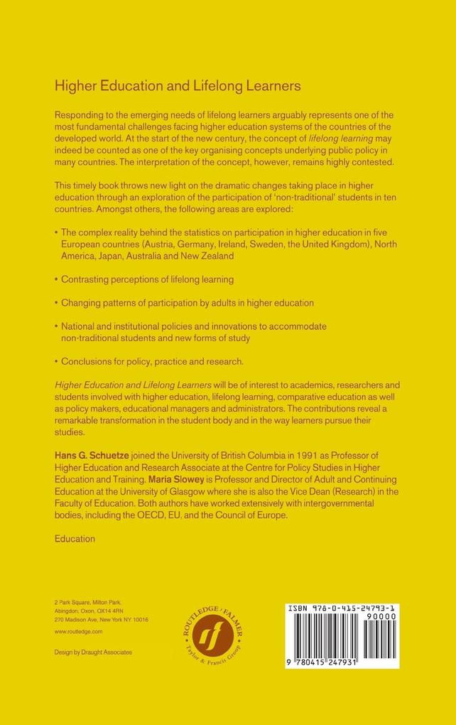 Weitere Ansicht: Higher Education and Lifelong Learning