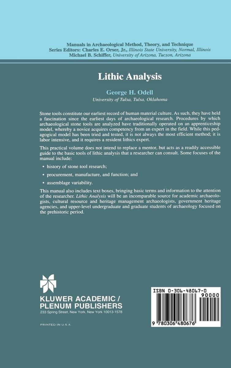 Weitere Ansicht: Lithic Analysis | George H. Odell