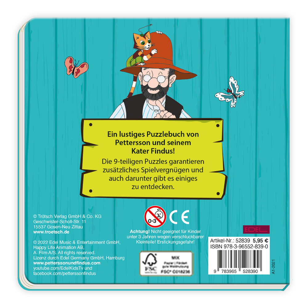 Weitere Ansicht: Trötsch Pettersson und Findus Pappenbuch Puzzlebuch