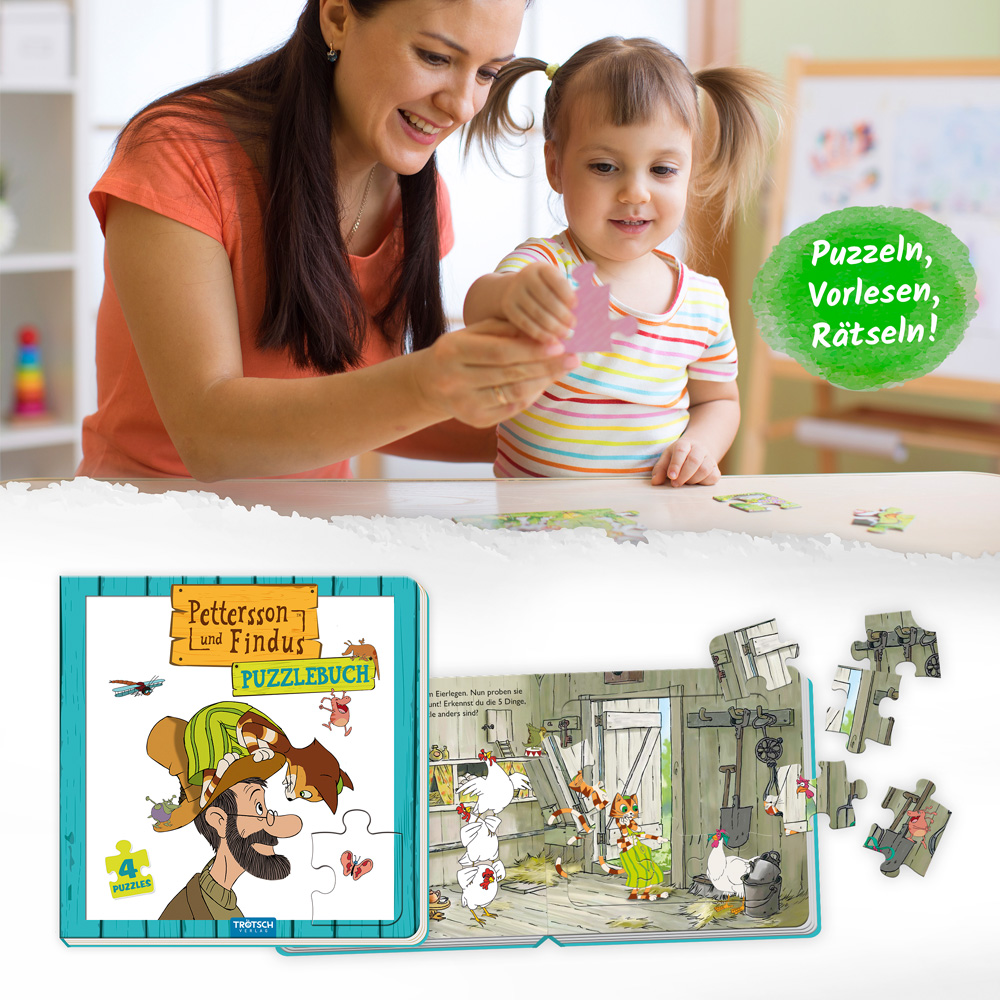 Weitere Ansicht: Trötsch Pettersson und Findus Pappenbuch Puzzlebuch