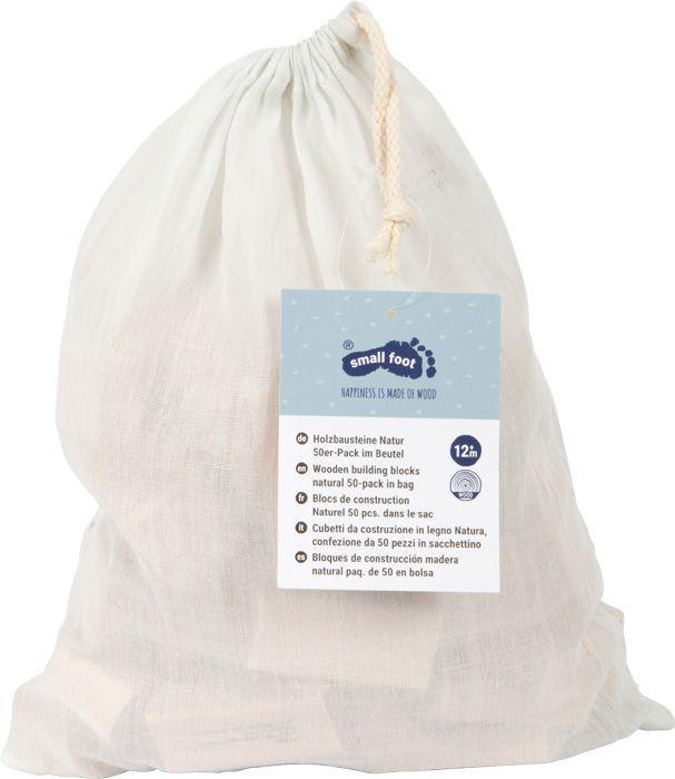Weitere Ansicht: Holzbausteine Natur 50er-Pack im Beutel