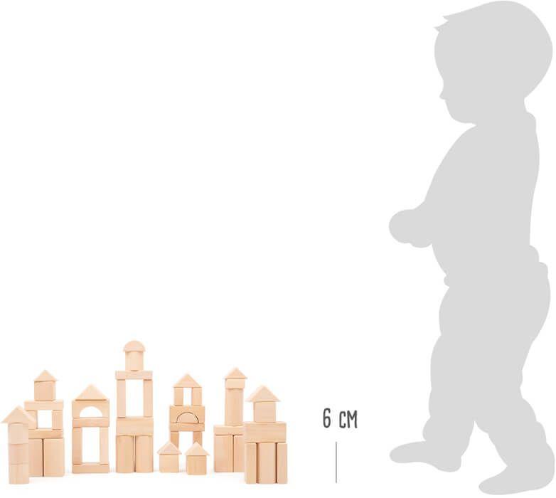 Weitere Ansicht: Holzbausteine Natur 50er-Pack im Beutel