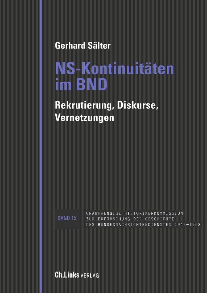 Produktbild: NS-Kontinuitäten im BND | Gerhard Sälter