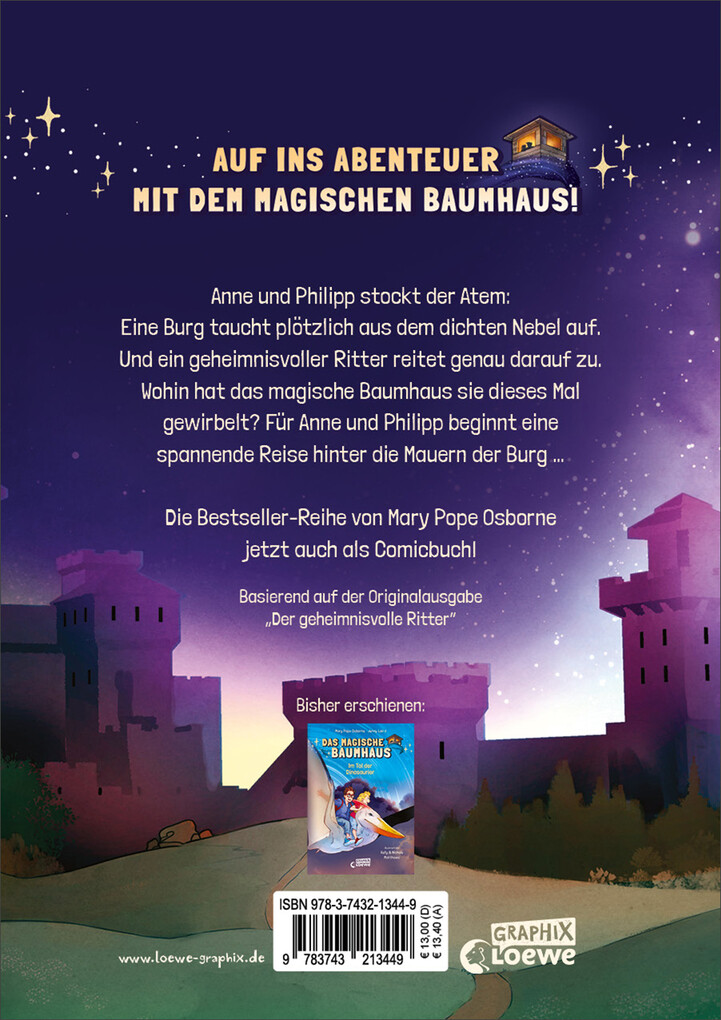 Weitere Ansicht: Das magische Baumhaus (Comic-Buchreihe, Band 2) - Der geheimnisvolle Ritter | Mary Pope Osborne, Jenny Laird