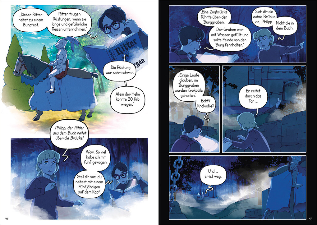 Weitere Ansicht: Das magische Baumhaus (Comic-Buchreihe, Band 2) - Der geheimnisvolle Ritter | Mary Pope Osborne, Jenny Laird