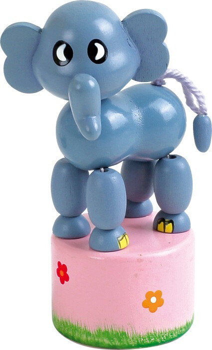 Weitere Ansicht: small foot 7924 - Drückfiguren-Set Afrika-Tiere, 6-teilig, Holz, Höhe: 11cm