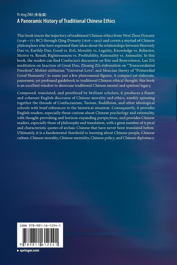 Weitere Ansicht: A Panoramic History of Traditional Chinese Ethics | Yi-ting ZHU ()