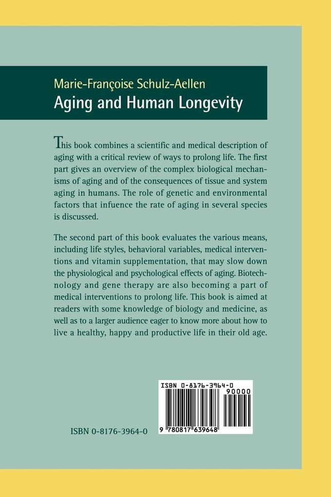 Weitere Ansicht: Aging and Human Longevity | M. -F. Schulz-Aellen